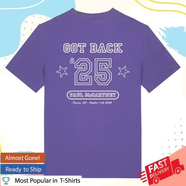 Official Paul Mccartney Merch Store Paul McCartney x Colorado Rockies Got Back 2025 Shirts