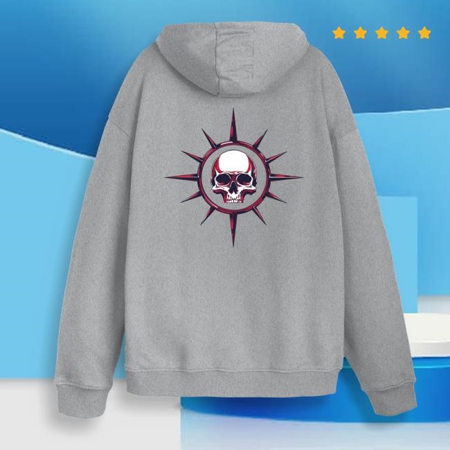 Wardrobe Staple Warhammer Space Marine 2 Skull Halo Hoodie