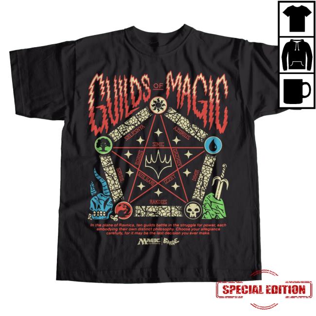 Wizard Of Barge Store Shop Merch Guilds Of Magic Shirt New - Magic The Gathering Collection