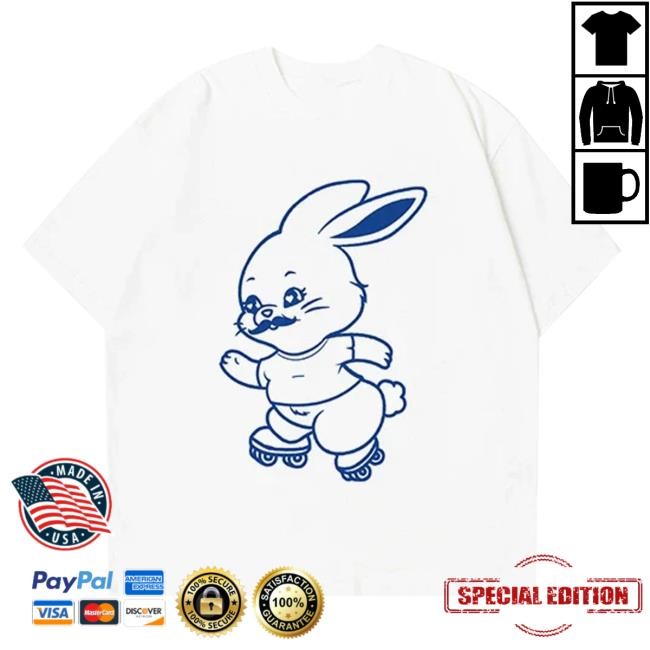 Official NewJeans 'GET UP' Mustache Bunny Meme T Shirt