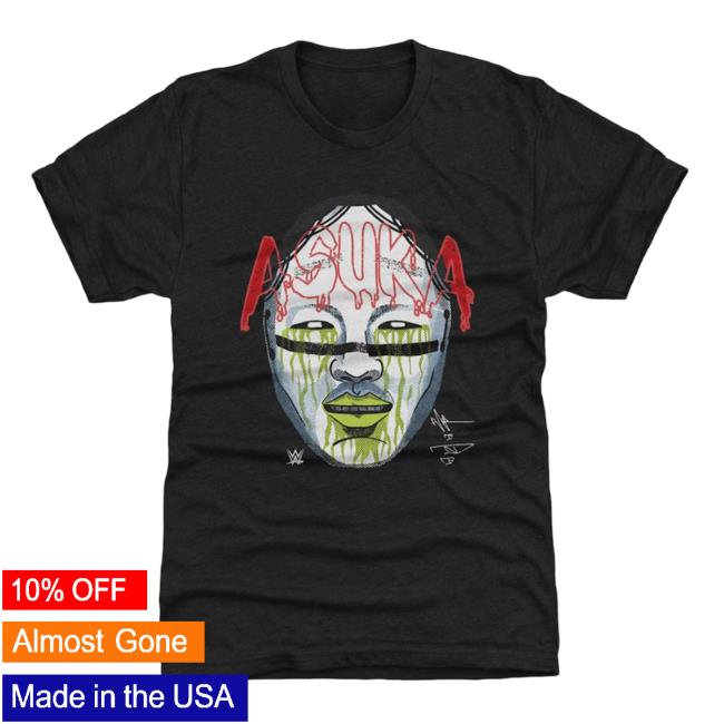 Wwe 500 Level Heather Black Asuka Mask Tee
