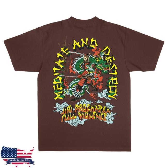 Full Violence Official Jiri Prochazka Destroy "Classic" Tee in Brown