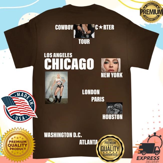 Official Beyoncé Cowboy Carter Chi Web Exclusive Hot Shirt (Brown) Beyonce