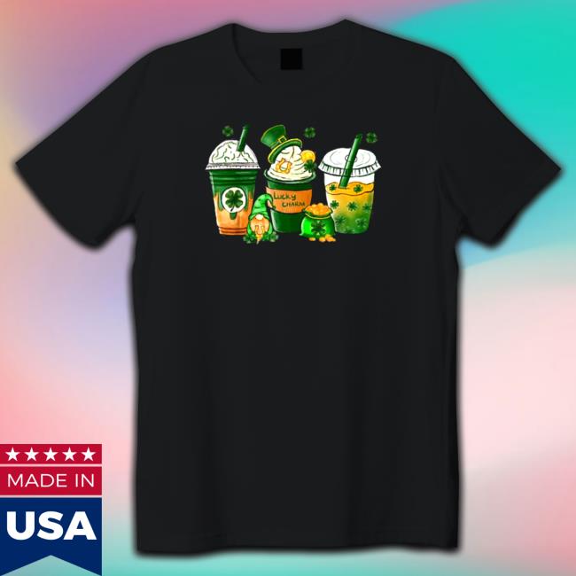 Official St Patrick’s Day Coffee Lover Lucky Latte Irish Shamrock Hooded Sweatshirt