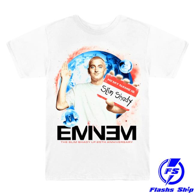 Official Eminem Merch Store Slim Shady Eminem Sslp25 Name Tag Tshirt Eminem Apparel Clothing Shop SlimShady