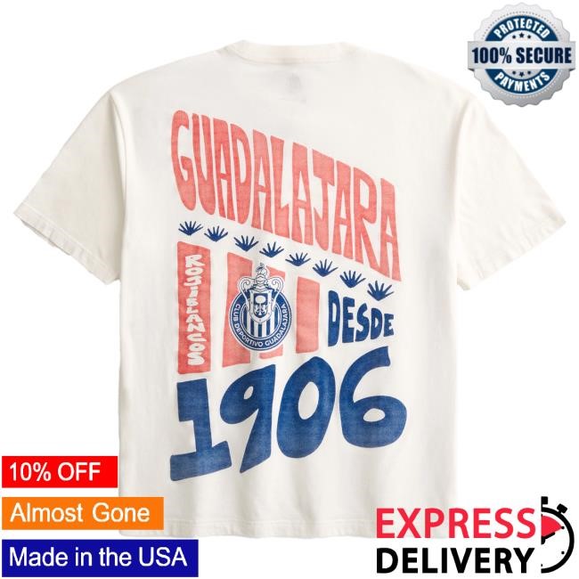 Club Deportivo Guadalajara Graphic T Shirt Limited Edition | Club Deportivo Guadalajara Official | Soccer Fan Gear
