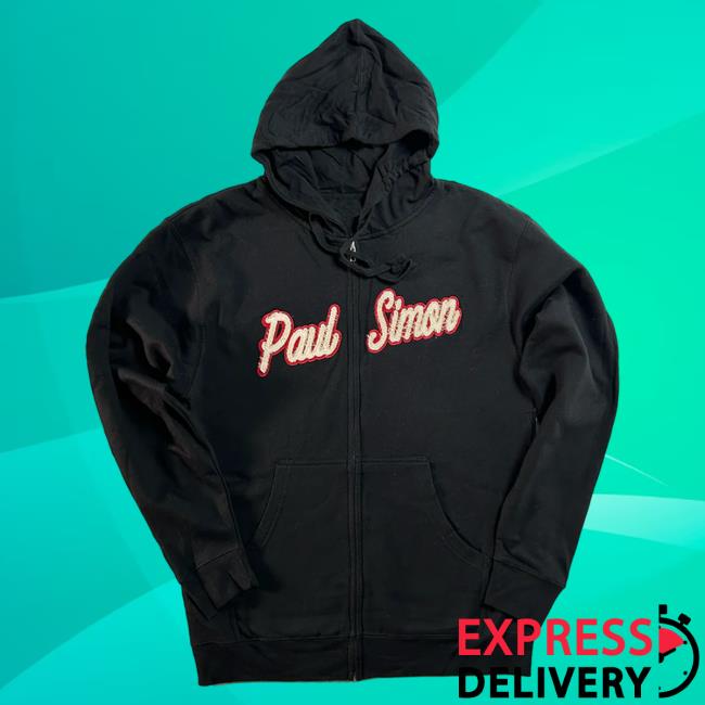 Official Paul Simon Merch Store Paul Simon Black Logo Zip Up Sweaters