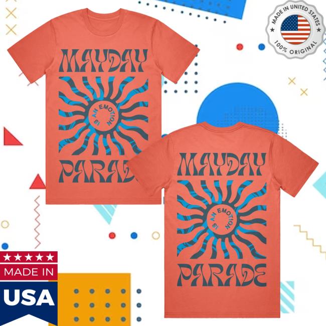 Official Merch Now Mayday Parade Is An Emotion (Sun) Bright Salmon Popover Shirt MerchNow