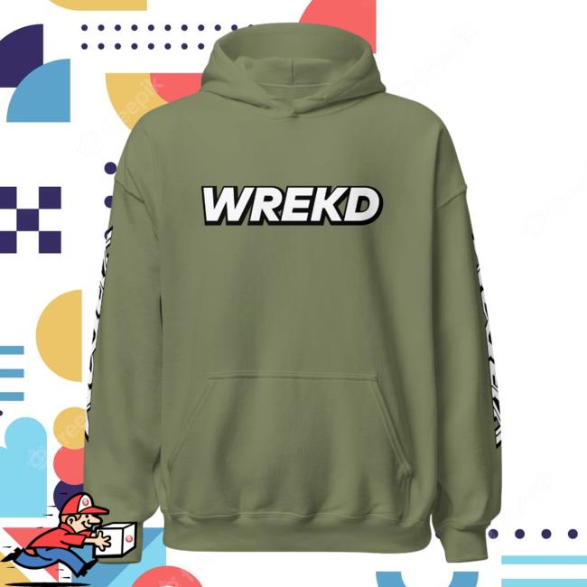 Official Wrekd X Vroom Unisex Sweater Military Green