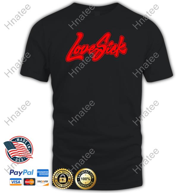 Love Sick Logo Black Hoodie