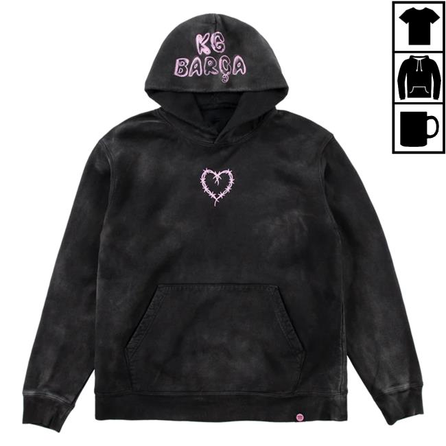Official Karol G Merch Store Karol G X Fc Barcelona Pullover Hoodie (Black) Karol G Apparel Shop KarolG