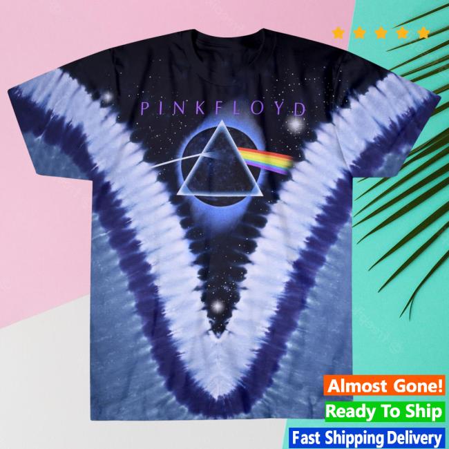 Official Merch Bar Pink Floyd Store Shop Pink Floyd Pyramid V Tie-Dye Shirt PinkFloyd Merchbar