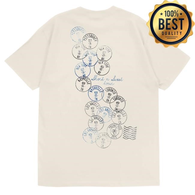 Official Sabrina Carpenter Merch Store Man's Best Friend Object Dateback T Shirt