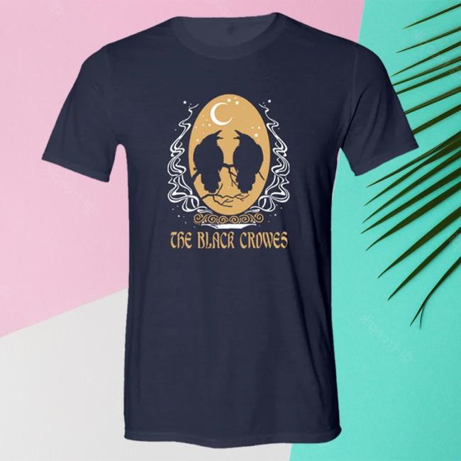 Official The Black Crowes Oval Crowes Navy T Shirt TheBlackCrowes