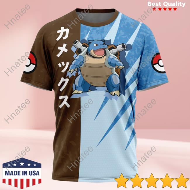 Official Anime Ape Clothing Blastoise Attack Pokemon Tee Animeape