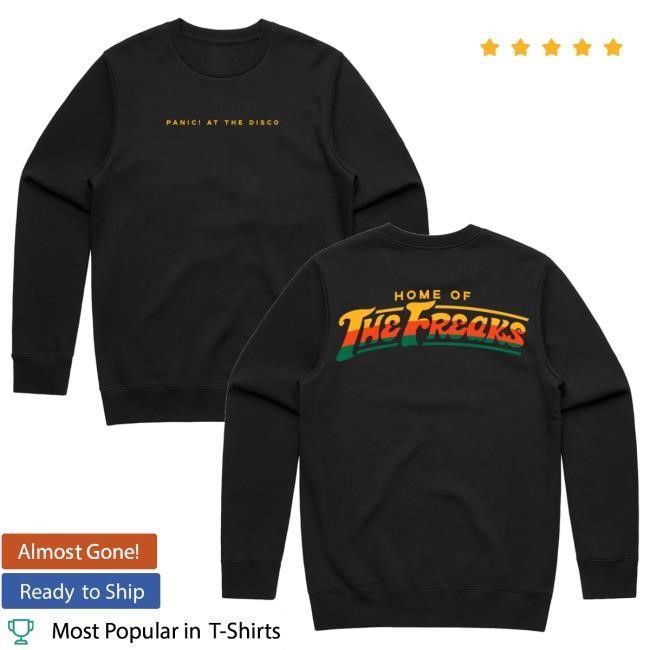 Official Panic! At The Disco Merch Store Home Of The Freaks Pullover Crewneck Sweatshirt Panic! At The Disco
