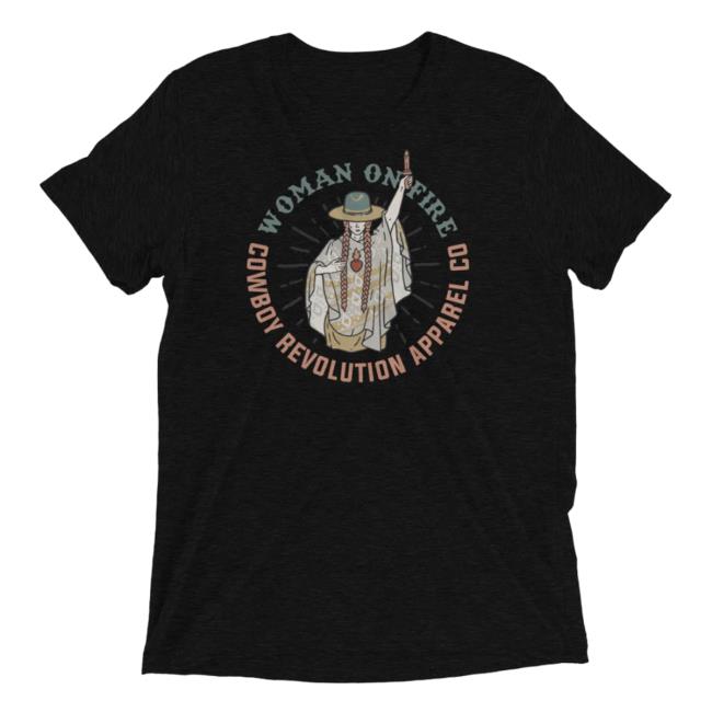 Official Cowboy Revolution Apparel Company "Woman On Fire" Cowboy Revolution Shirt New