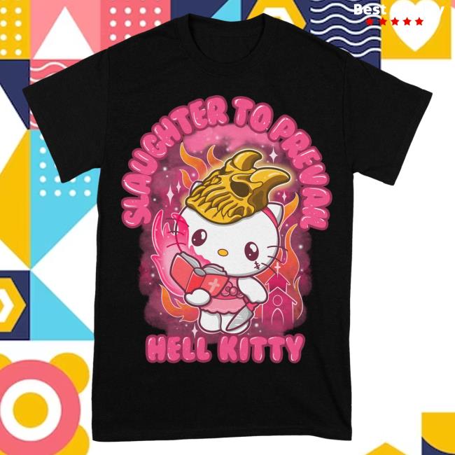 Official Rising Merch Slaughter To Prevail Hell Kitty Black T-Shirt