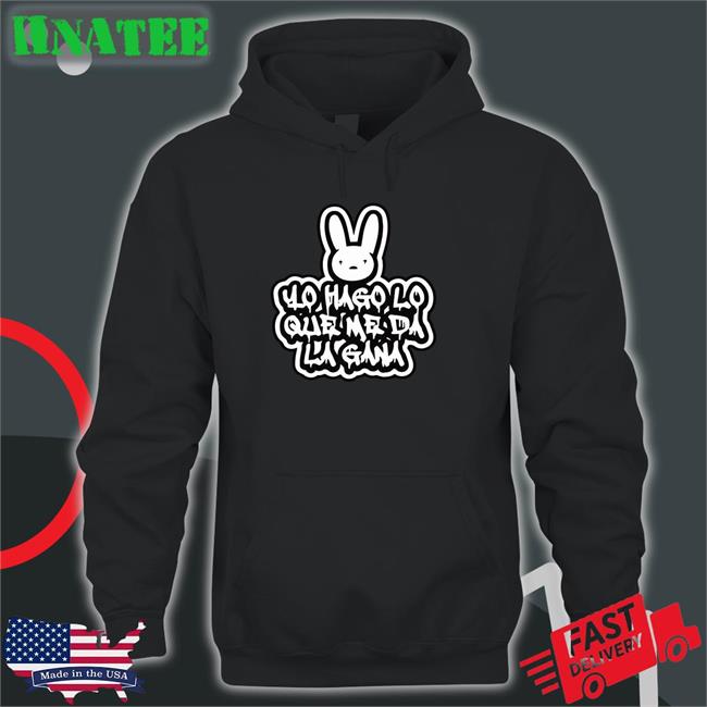 YHLQMDLG Yo Hago Lo Que Me Da La Gana Bad Bunny Hoodie Black
