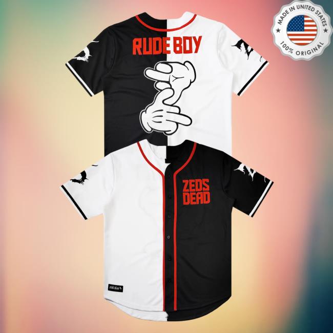 Official Zeds Dead Merch Zeds Dead - Rude Boy - 2 Tone Baseball Jersey Shirt