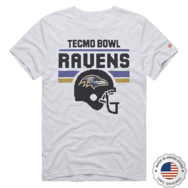 Official Homage Merch Tecmo Bowl Baltimore Ravens Shirt New Apparel Clothing Store Shop