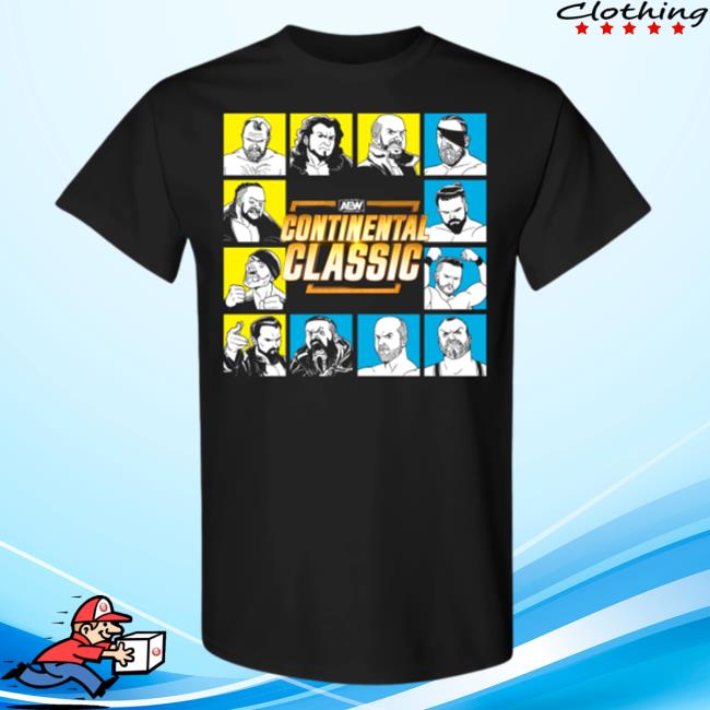 Official Shop Aew Merch Aew Continental Classic Tournament Lineup Hooded Sweatshirt
