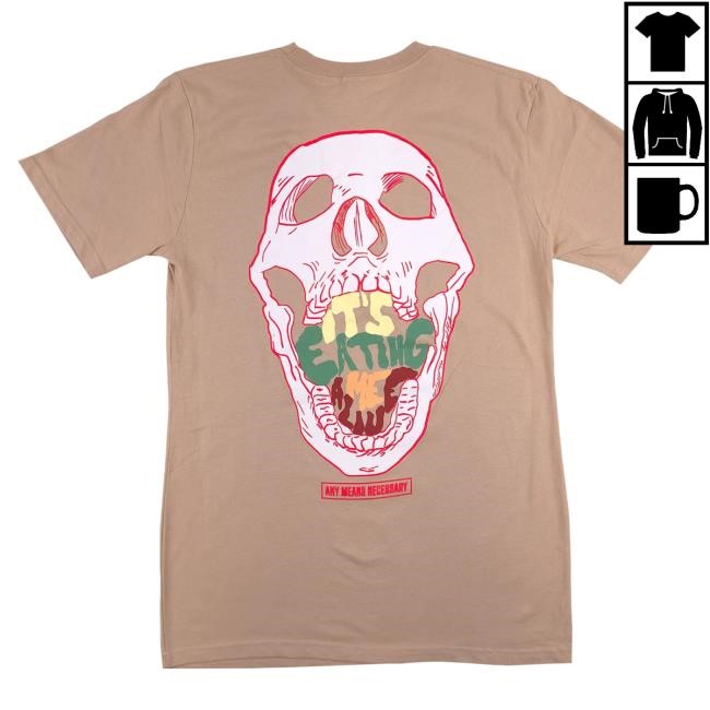 Official Any Means Necessary Clothing Eating Me Alive T-Shirts Mushroom Andromeda