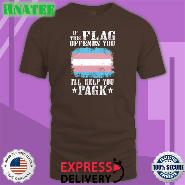 Trans If This Flag Offends You I'll Help You Pagk Shirts Vampire Catboy