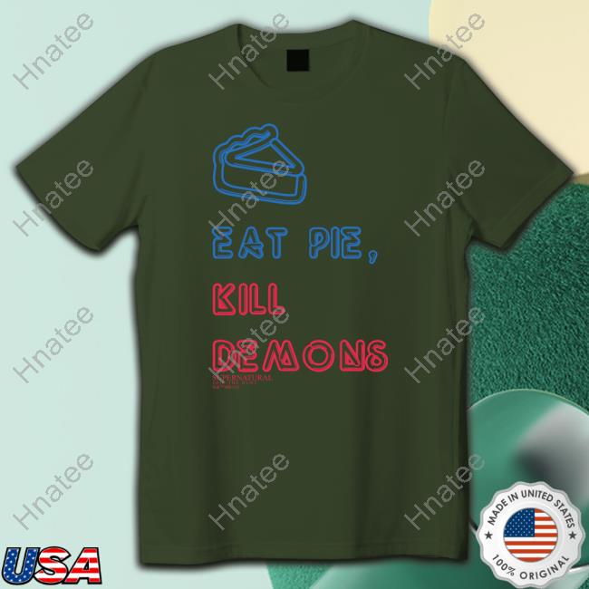 Supernatural Merch Eat Pie Kill Demons Crewneck Sweatshirt Wbshop