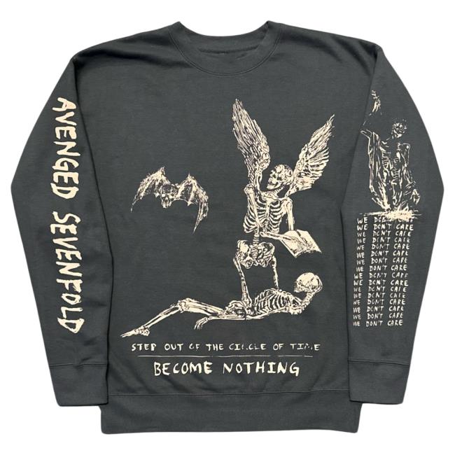Official Avenged Sevenfold Merch A7xworld Store A7x World Become Nothing Crew neck Sweatshirt AvengedSevenfold Shop