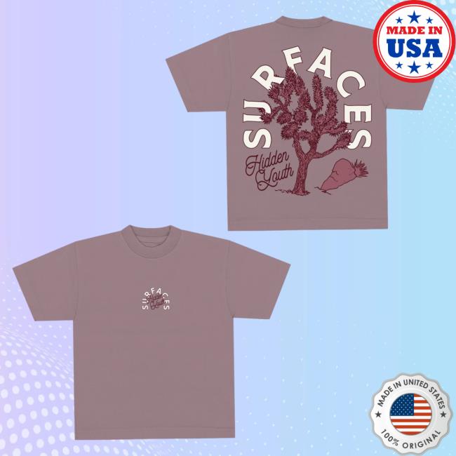 Official Merch Bar Surfaces Store Hidden Youth Mauve Cactus Shirts MerchBar Shop