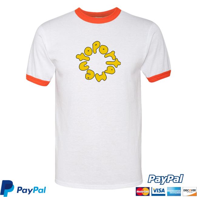 Official Kings Road Merch Store The Drums Shroom Portamento Circle Ringer Popover Shirt (White/Orange)