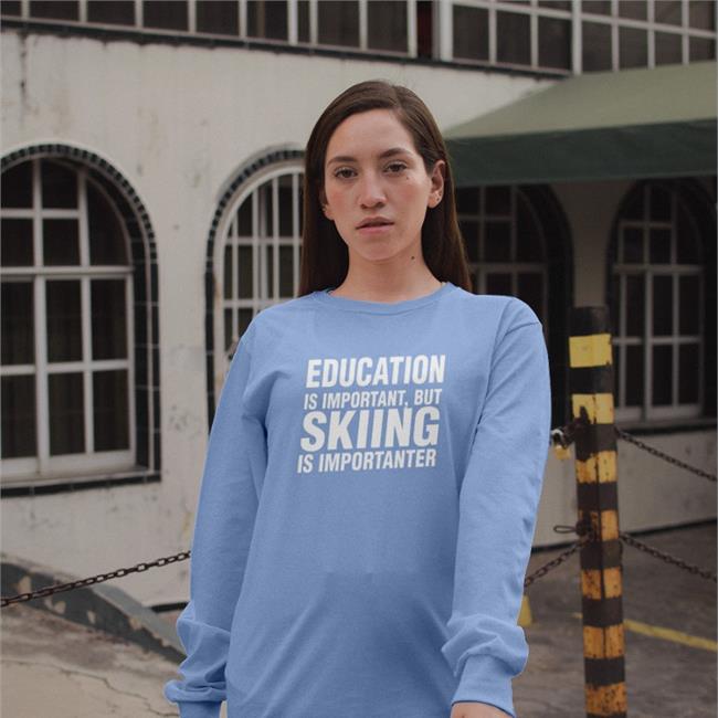 Florian Ederer Education Is Important But Skiing Is Importanter Hoodie