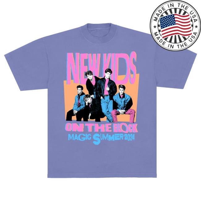 Official Shop NKOTB Limited Edition Clarkston Event Merch Magic Summer 2024 Violet Attractive Shirt New Kids On The Block Merch