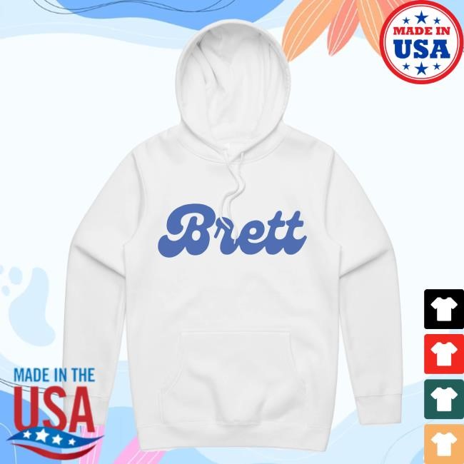 Brett Text Logo New Hoodie - White – Brett Store
