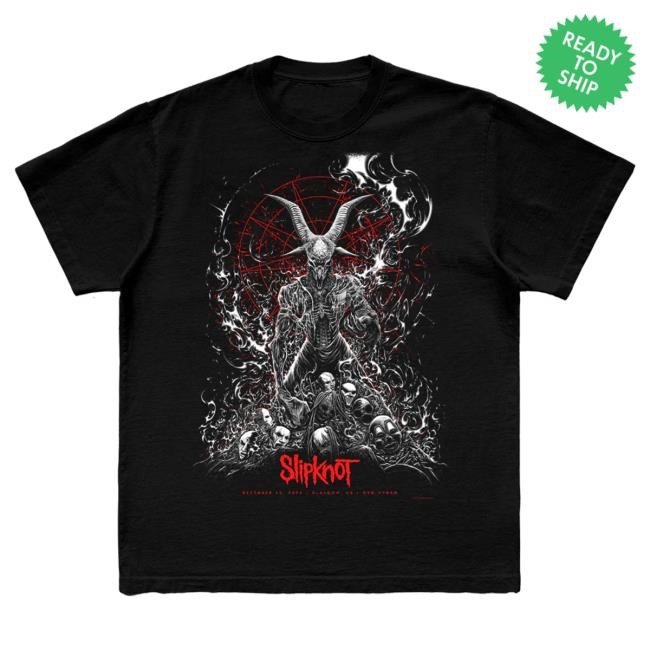 Official Slipknot Merch Store Shop Slipknot 2024 Tour Glasgow T-Shirts Slipknotmerch