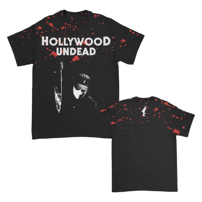Hollywood Undead Merch Horror Blood Splatter Dye T Shirts
