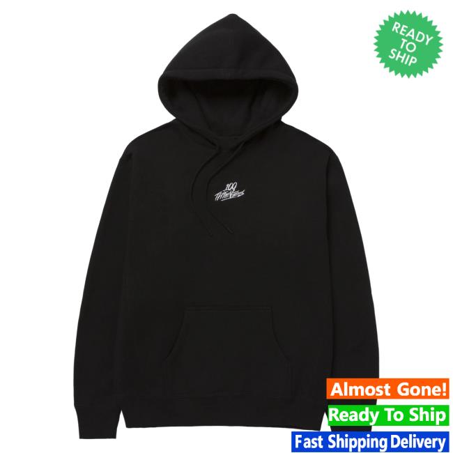 Official 100 Thieves Merch Store Shop 100Thieves Foundations Fw'23 Crewneck - Black 100T