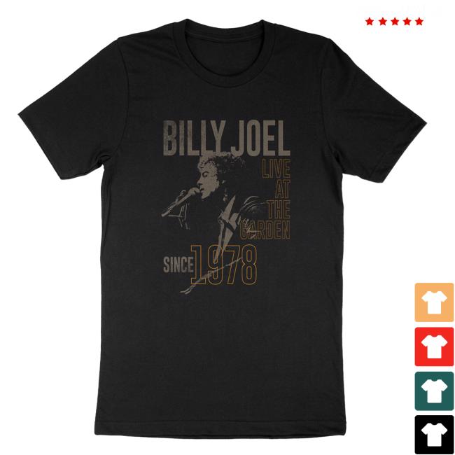 Official Billy Joel Merch Store New Billy Joel 1978 Vintage Garden Shirt 2024 Billy Joel Apparel Clothing Shop