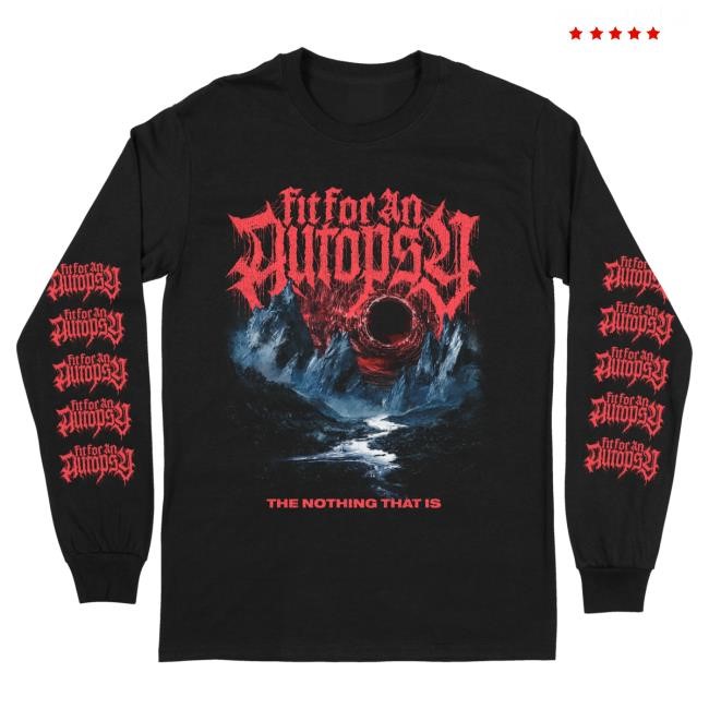 Fit For An Autopsy Red Black Hole Long Sleeve Shirt