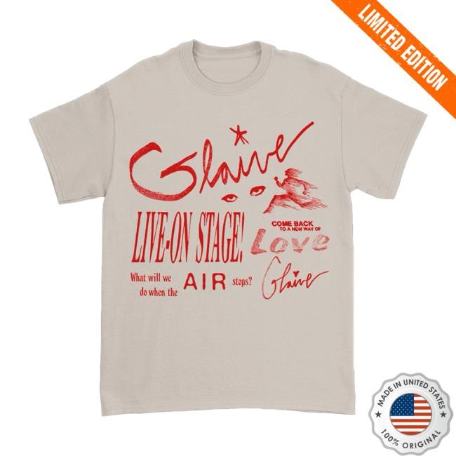 Live On Stage Red Ink Tshirt – Glaive Shop Merch Glaivemusic
