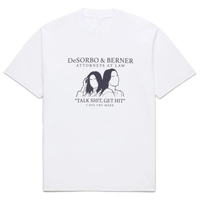 Desorbo And Berner Attorneys At Law Talk Shit, Get Hit New T-Shirt White Giggly Squad