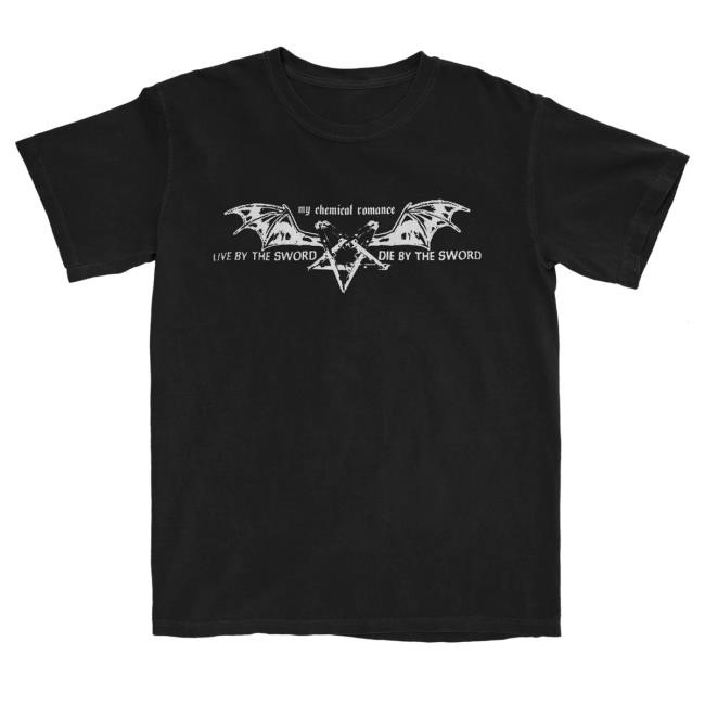 Official MCR Merch My Chemical Romance Pentagram Wings T-Shirt