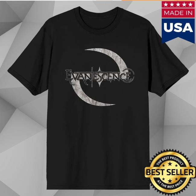 Evanescence Official Store Distressed Logo Black Tees