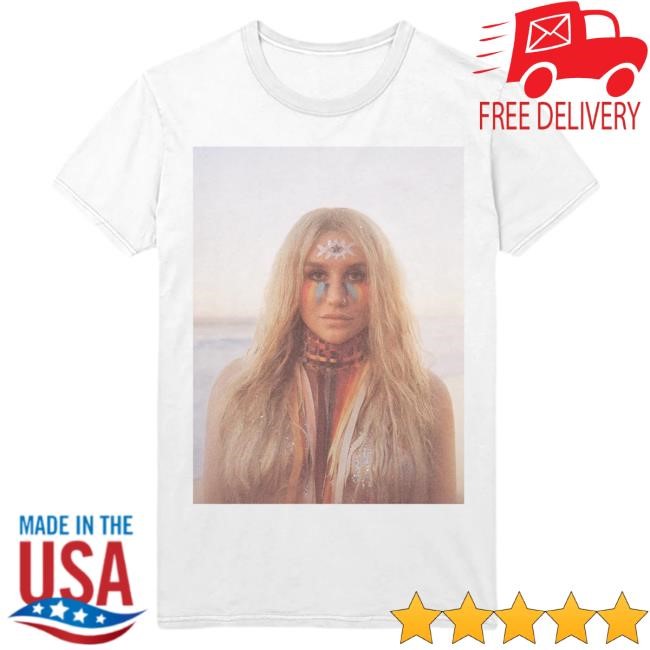Official Kesha Merch Store Rainbow Portrait Tee Shirt – Kesha