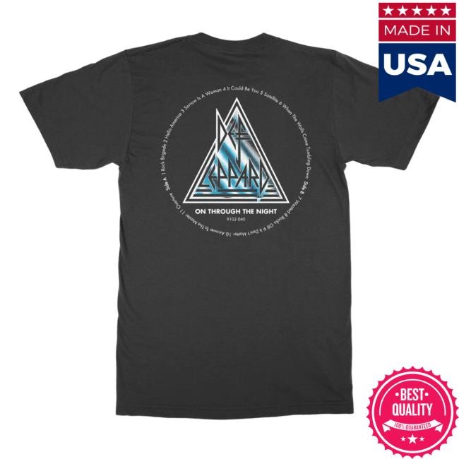 Def Leppard On Through The Night Track List Tee Def Leppard Merch