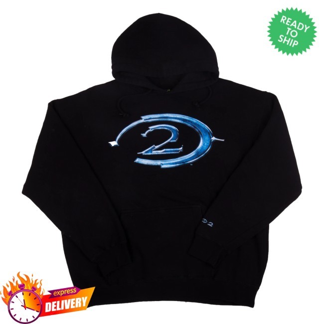 Official Vintage Black Halo 2 LS Hoodie