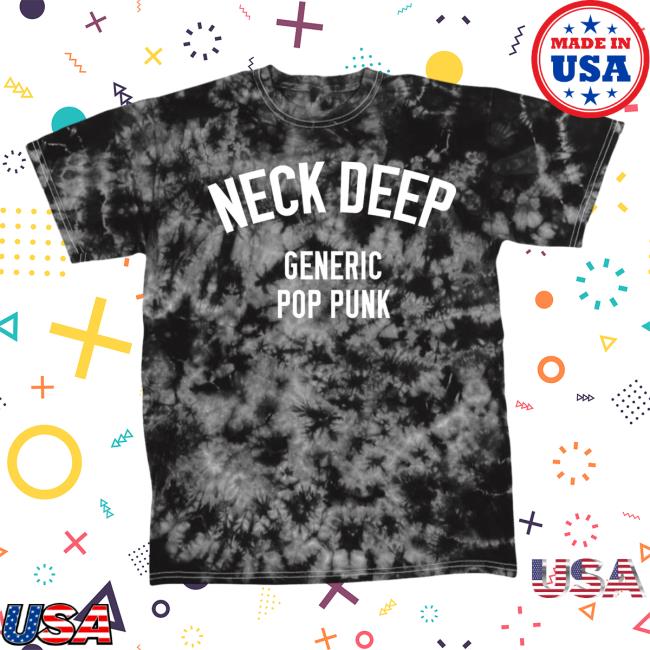 Official Hopeless Records Merch Neck Deep Generic Pop Punk Tie Dye Black Tee Shirt HopelessRecords