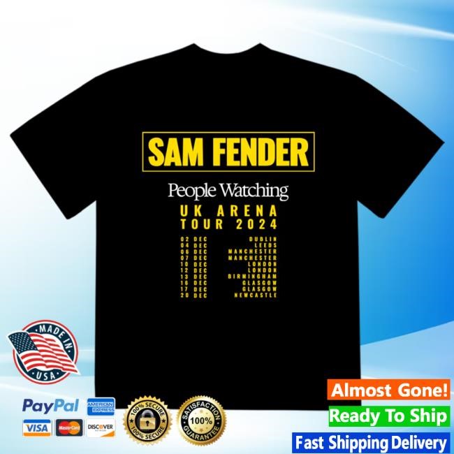 Official Sam Fender Shop Sam Fender UK Tour Dateback Black Top Shirt