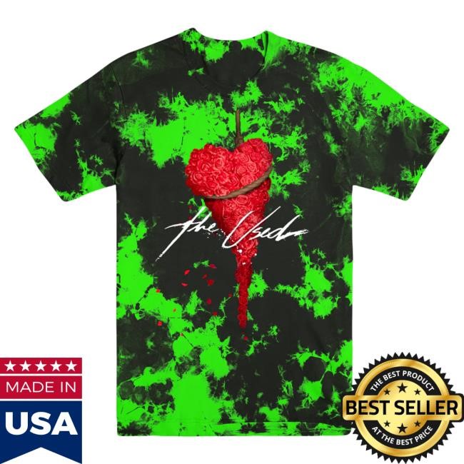Official The Used Shop Merch Rose Heart Dye Shirt